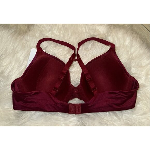 b.tempt'd Wacoal 953281 Future Foundation T-Shirt Bra Lined UW 36B Dark Red New - Picture 5 of 7